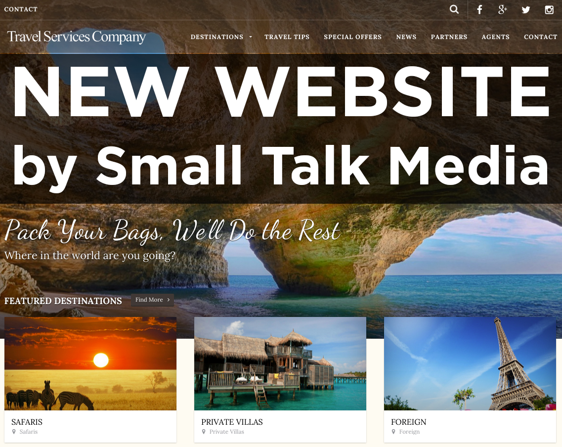 Philadelphia Web Design Travel Services Company